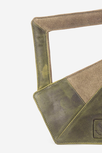 Abelardo Scarlet Olive Geometry Cut Hand Bag ABELARDO DE MODA
