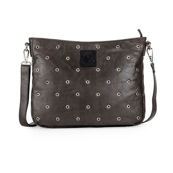 Abelardo Marshmallow Grey Leather Shoulder Bag ABELARDO DE MODA