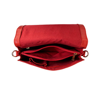Abelardo Urban Red Sling Bag With Detachable Strap ABELARDO DE MODA