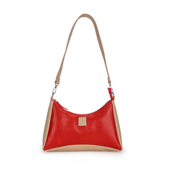 Abelardo Maria Red/Beige Hobo Bag ABELARDO DE MODA