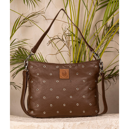 Abelardo Marshmallow Dark Brown Shoulder Bag ABELARDO DE MODA