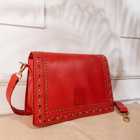 Abelardo Urban Red Sling Bag With Detachable Strap ABELARDO DE MODA