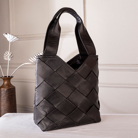 Abelardo Greased Black Tote Bag ABELARDO DE MODA