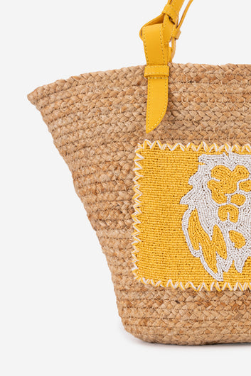 ECO-CONSCIOUS BELLA BEIGE/YELLOW SHOULDER BAG ABELARDO DE MODA