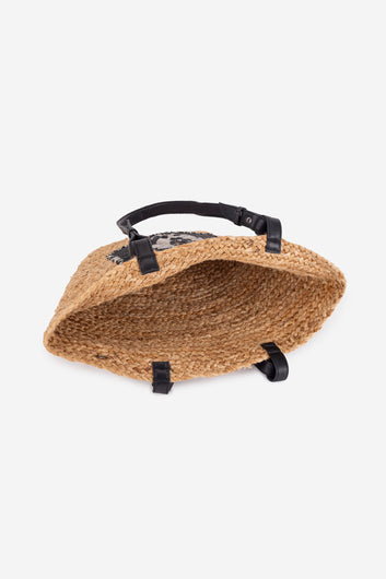 ECO-CONSCIOUS BELLA BEIGE/BLACK SHOULDER BAG ABELARDO DE MODA