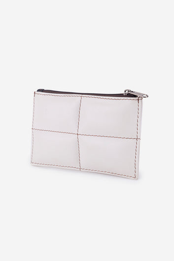 Abelardo Pochette Quilted flat White ABELARDO DE MODA
