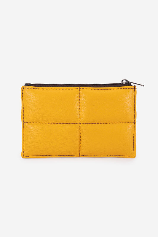 Abelardo Pochette Quilted flat Yellow ABELARDO DE MODA