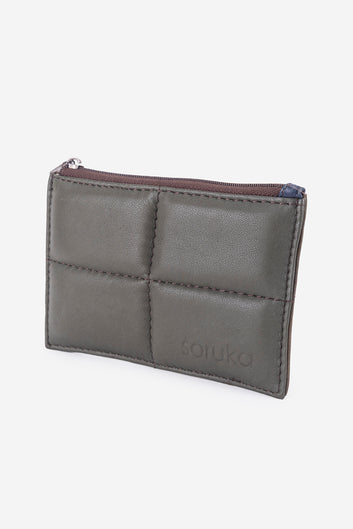 Abelardo Pochette Quilted flat Gray ABELARDO DE MODA