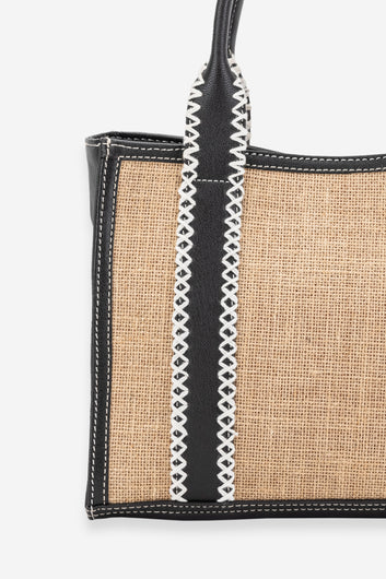 Abelardo Rae Natural & Dark Brown Tote Bag Abelardo de moda