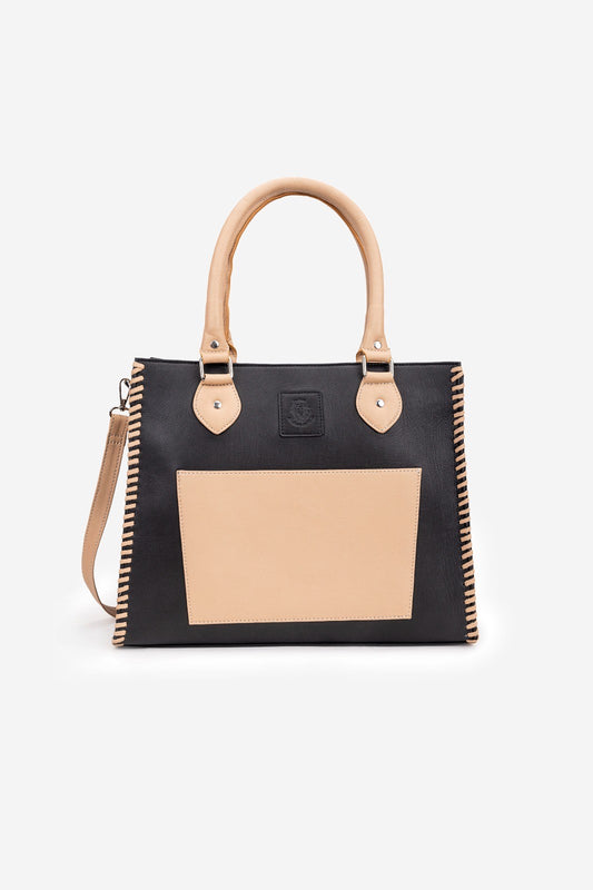 Abelardo Quinn Black And Beige Tote Bag ABELARDO DE MODA