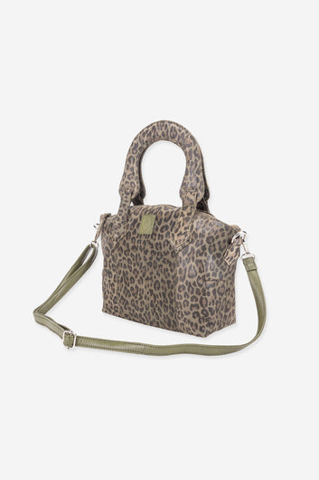 Abelardo Deluxity Green Snake Print Top-Handle Bag