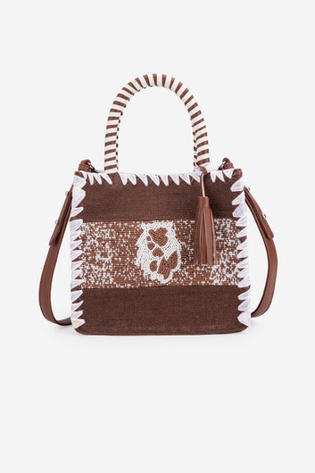 ECO-CONSCIOUS ARIES BROWN HANDBAG