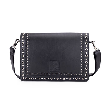 Abelardo Urban Black Sling Bag With Detachable Strap