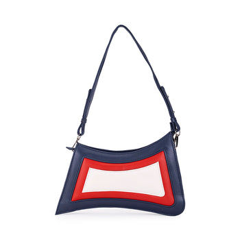 Abelardo Magma Asymmetrical Blue Shoulder Bag