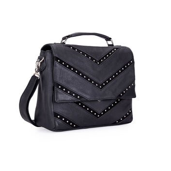 Abelardo Alexander Satchel Black Hand Bag