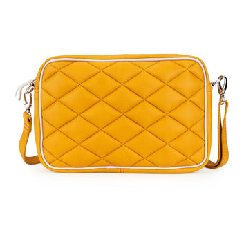 Abelardo Minimilastic Yellow Quilted Sling Bag