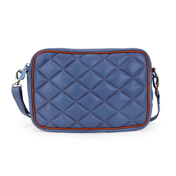 Abelardo Minimilastic Blue Quilted Sling Bag