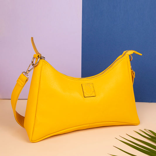 Abelardo Maria Yellow Hobo Bag