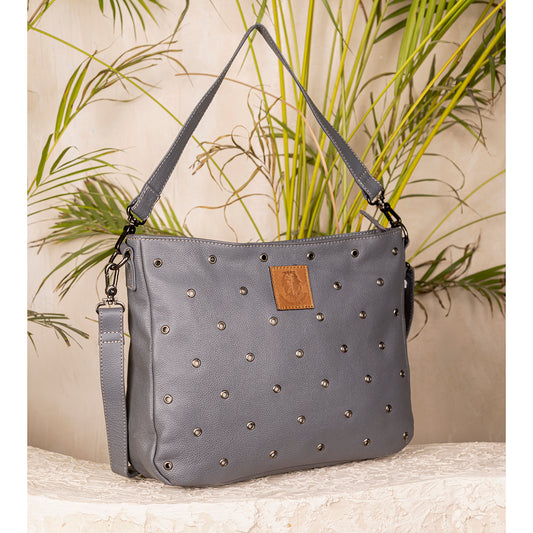 Abelardo Marshmallow Grey Shoulder Bag