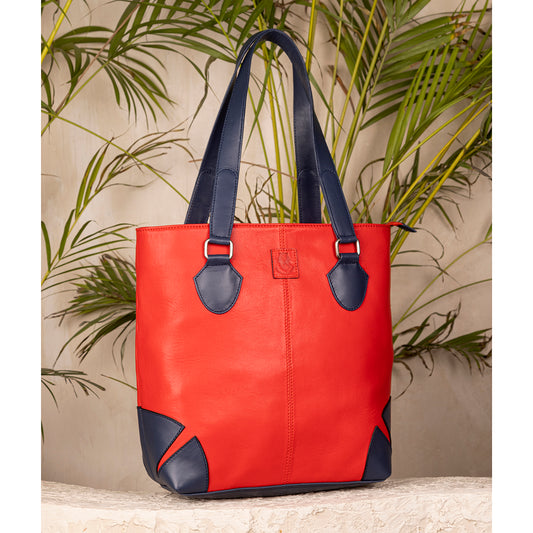 Abelardo Anchor Tailored Red and Blue Tote Bag