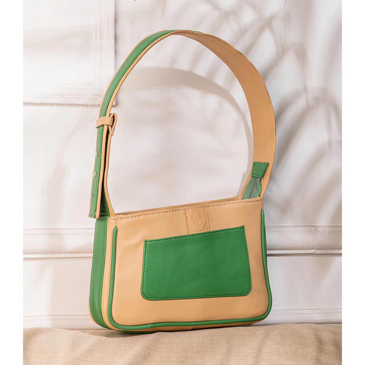 Abelardo Garden Party Green/Beige Shoulder Strap Bag