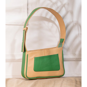 Abelardo Garden Party Green/Beige Shoulder Strap Bag