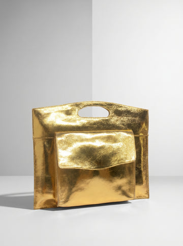 Donella Genuine Gold Leather Handcrafted Laptop Sleeve – Minimalist Sleeve for MacBook & Laptops