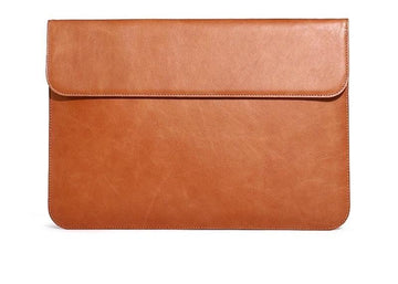 OCEAN TAN LEATHER LAPTOP SLEEVE(14") ABELARDO DE MODA