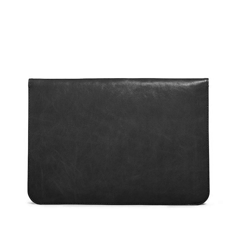 OCEAN BLACK LEATHER LAPTOP SLEEVE(16") ABELARDO DE MODA