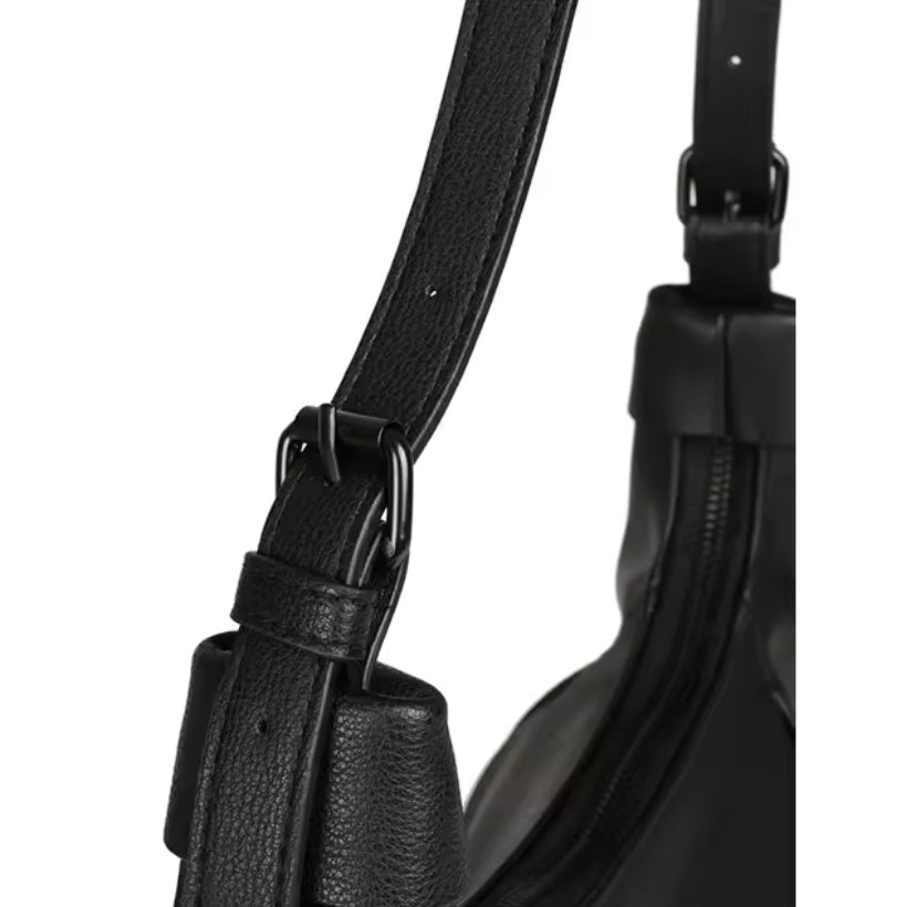 Chiara Black Leather Shoulder Bag ABELARDO DE MODA