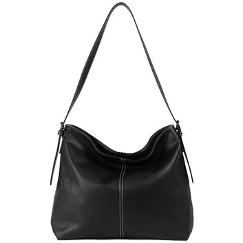 Ramona Black Leather Tote Bag