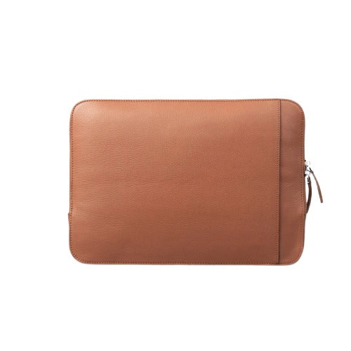 HABIKI LEATHER LAPTOP SLEEVE (TAN, 16") ABELARDO DE MODA