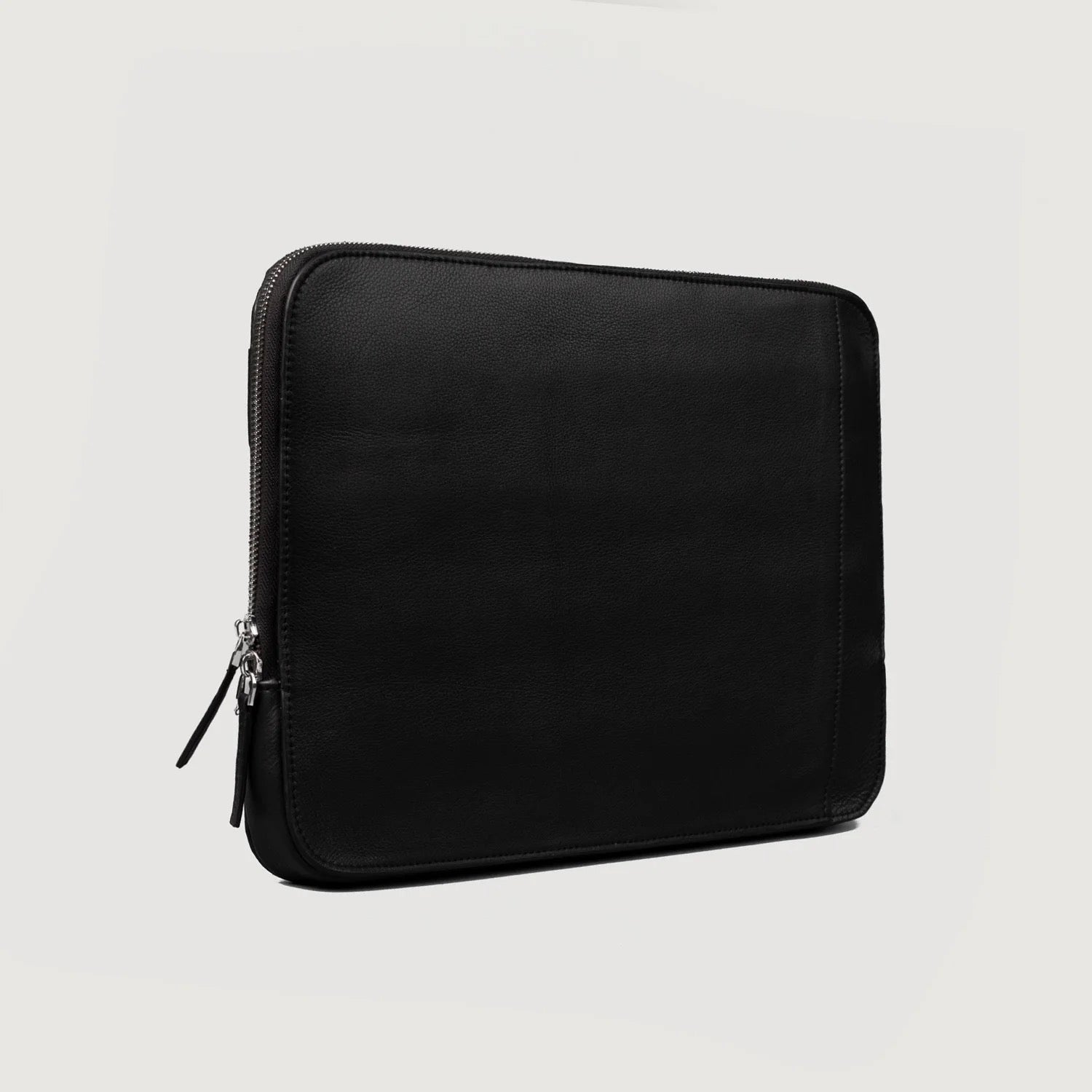 HABIKI BLACK LEATHER LAPTOP SLEEVE (BLACK 14") ABELARDO DE MODA