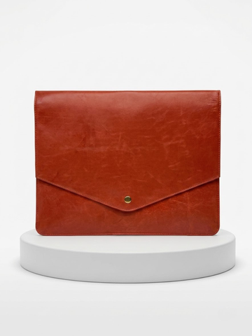 Raffaello Heritage Pull-Up Leather Laptop Sleeve for MacBook & Laptops – Heritage Amber | Premium Genuine Leather Case | Abelardo De Moda