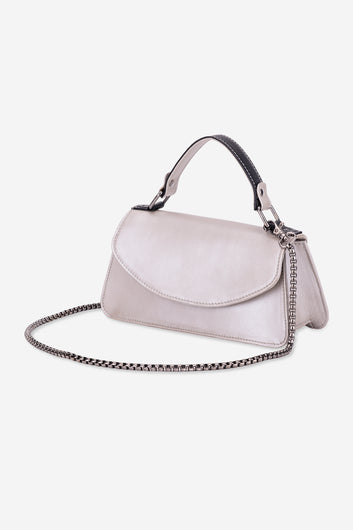 Abelardo Tiramisu Silver Handbag